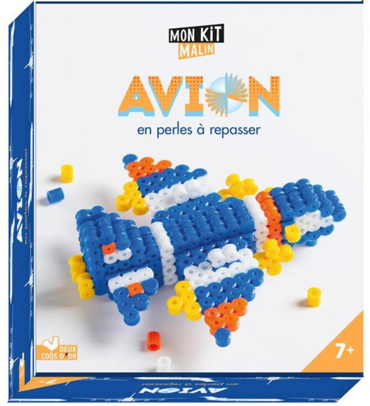 AVION EN 3D EN PERLES A REPASSER - MINI COFFRET AVEC ACCESSOIRES - XXX - HACHETTE