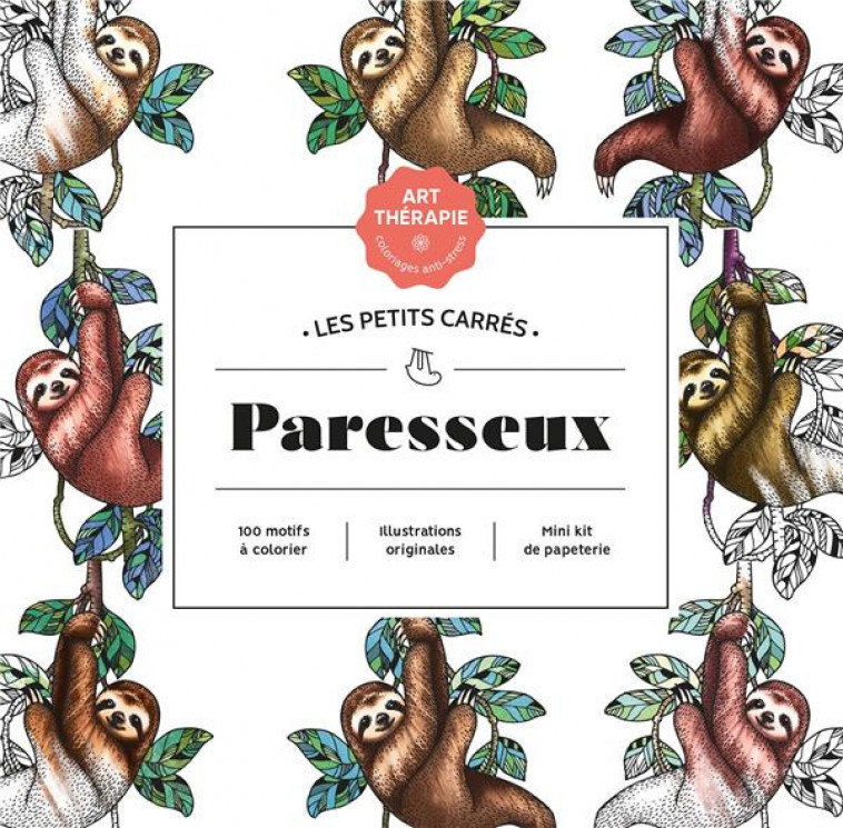 LES PETITS CARRES D-ART-THERAPIE PARESSEUX - DELLERIE FLORENCE - HACHETTE