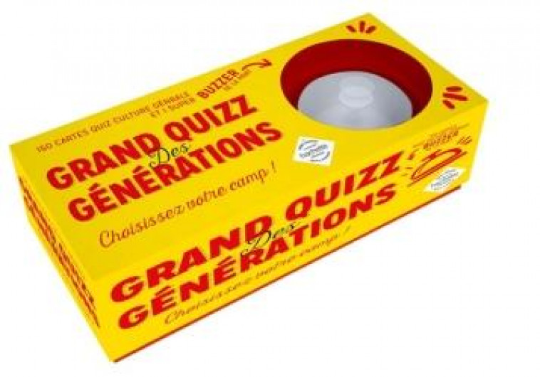 COFFRET GRAND QUIZZ DES GENERATIONS - MILLENNIALS VS BOOMERS - XXX - NC