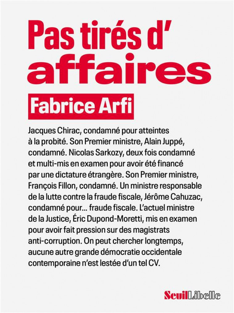 PAS TIRES D-AFFAIRES - ARFI FABRICE - SEUIL