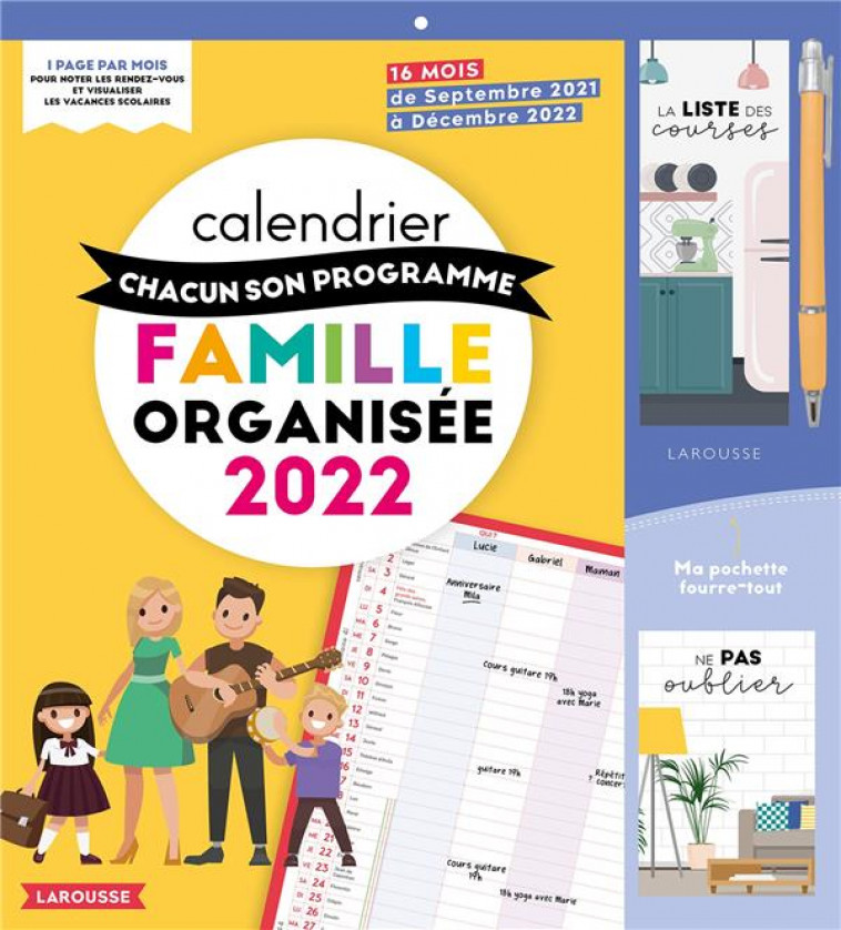 CALENDRIER  CHACUN SON PROGRAMME FAMILLE ORGANISEE 2022 - A CHACUN SON PROGRAMME - XXX - NC