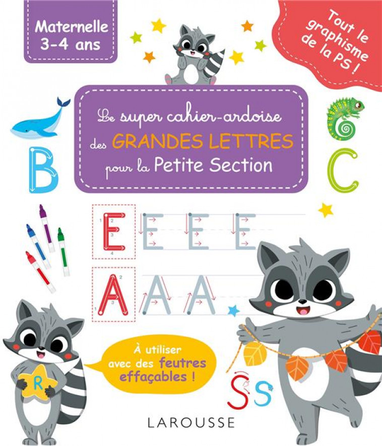 MON SUPER CAHIER ARDOISE PS  GRANDES LETTRES - COLLECTIF - LAROUSSE