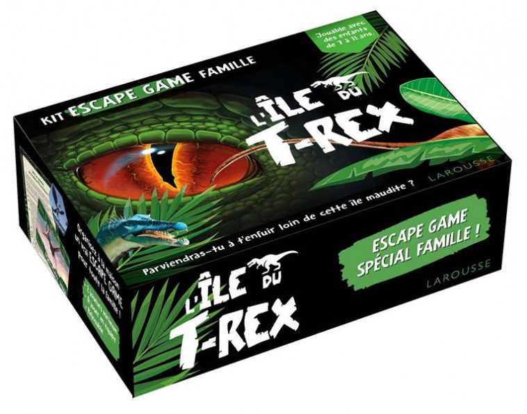 KIT ESCAPE GAME FAMILLE L-ILE DU T-REX - COLLECTIF - LAROUSSE