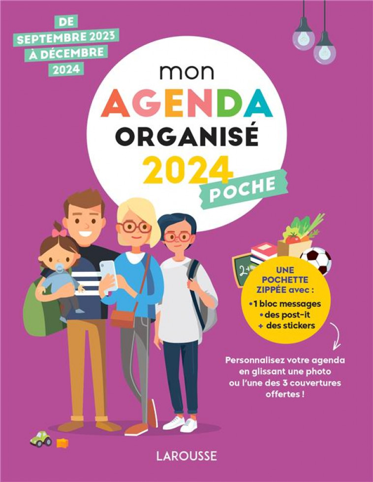 MON AGENDA FAMILLE ORGANISEE 2024 - POCHE - XXX - NC