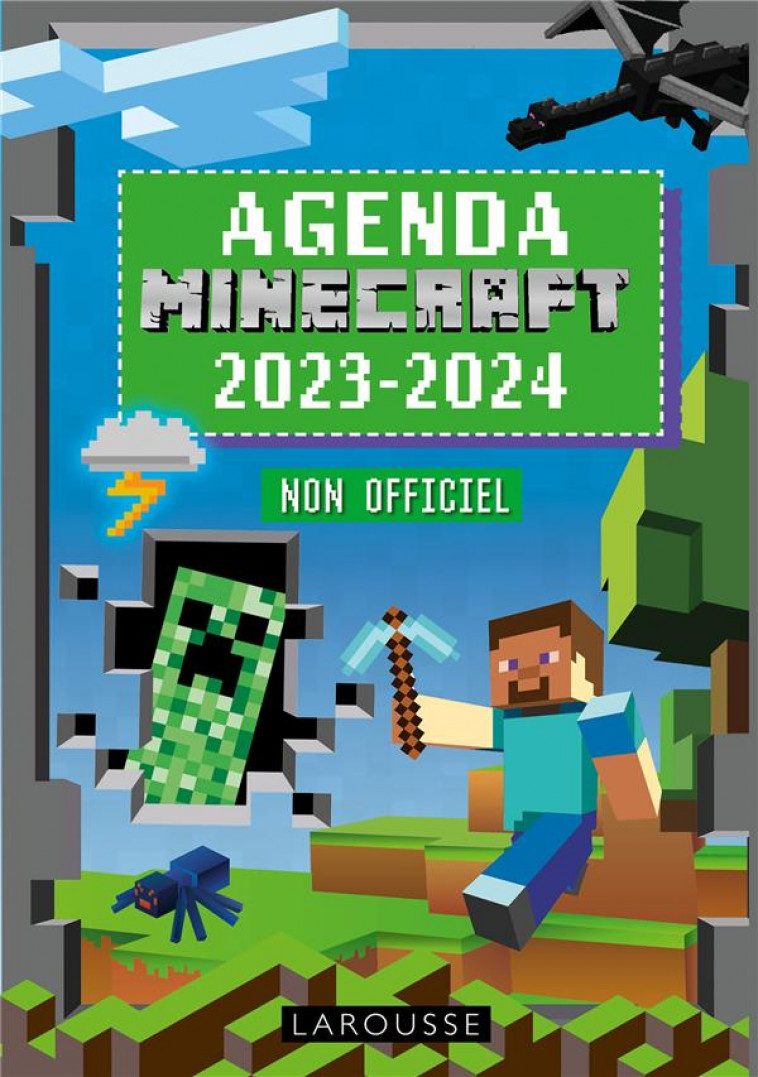 AGENDA SCOLAIRE MINECRAFT NON OFFICIEL  2023-2024 - COLLECTIF - NC