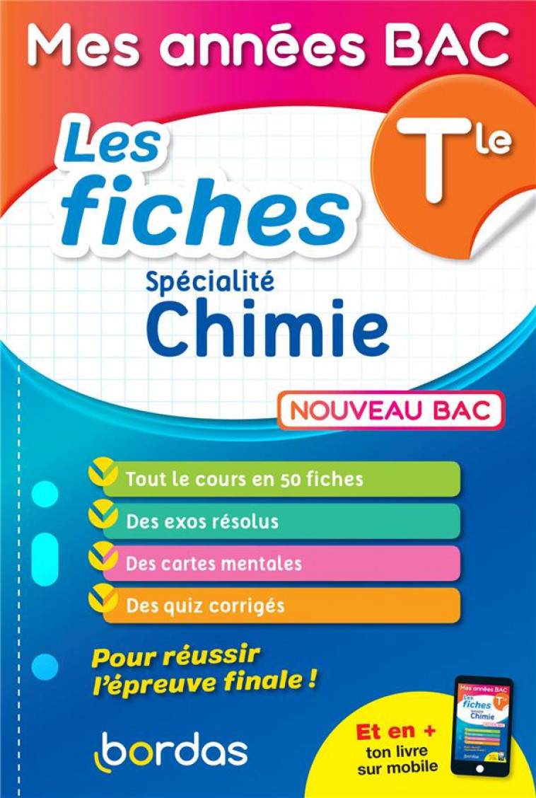 MES ANNEES BAC - LES FICHES CHIMIE TLE - COLLECTIF - BORDAS