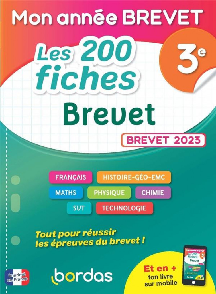 MON ANNEE BREVET LES 200 FICHES BREVET 3E - GARGALLO/LASSUS - BORDAS