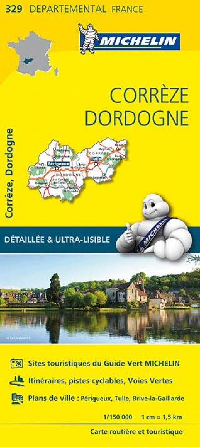 CARTE DEPARTEMENTAL MICHELIN CORREZE, DORDOGNE - XXX - MICHELIN