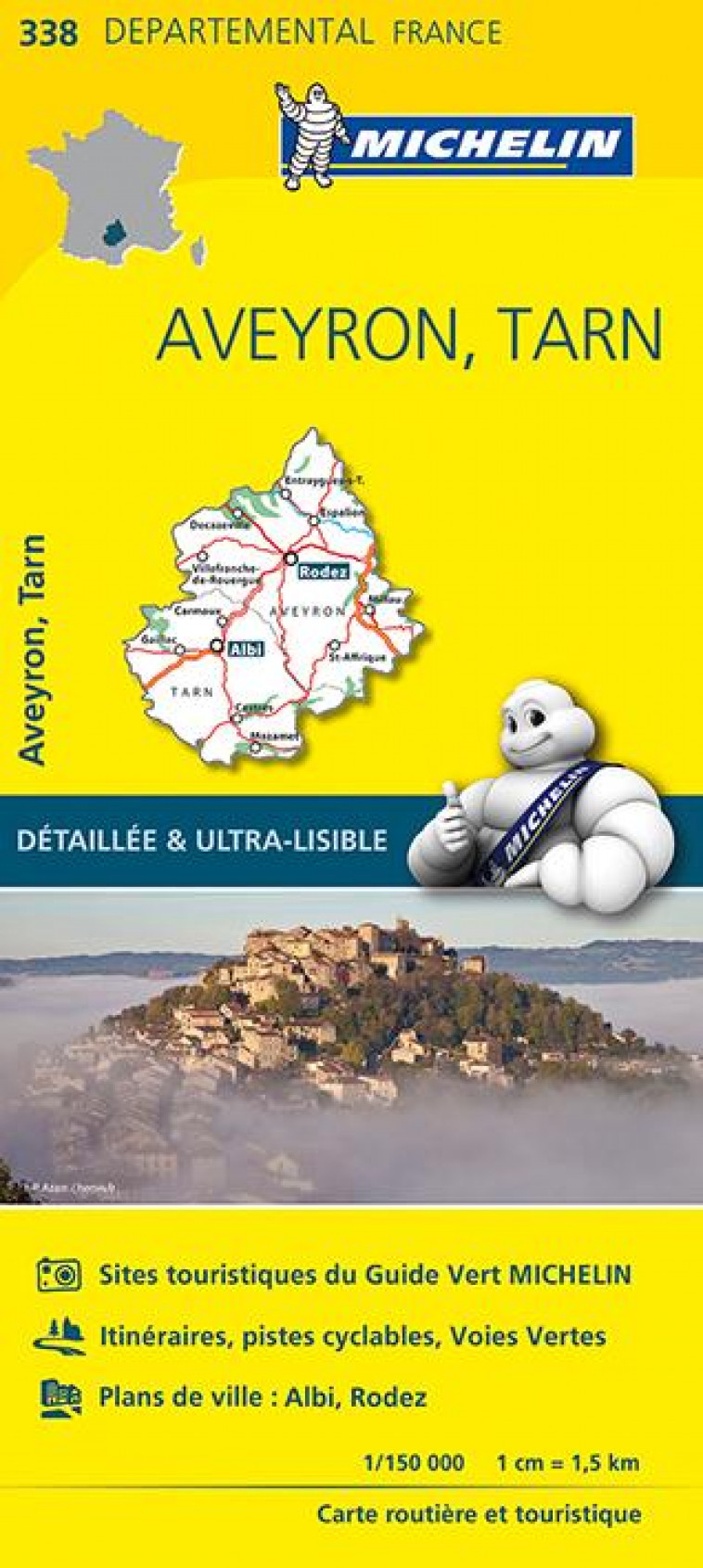 CARTE DEPARTEMENTAL MICHELIN AVEYRON, TARN - XXX - MICHELIN