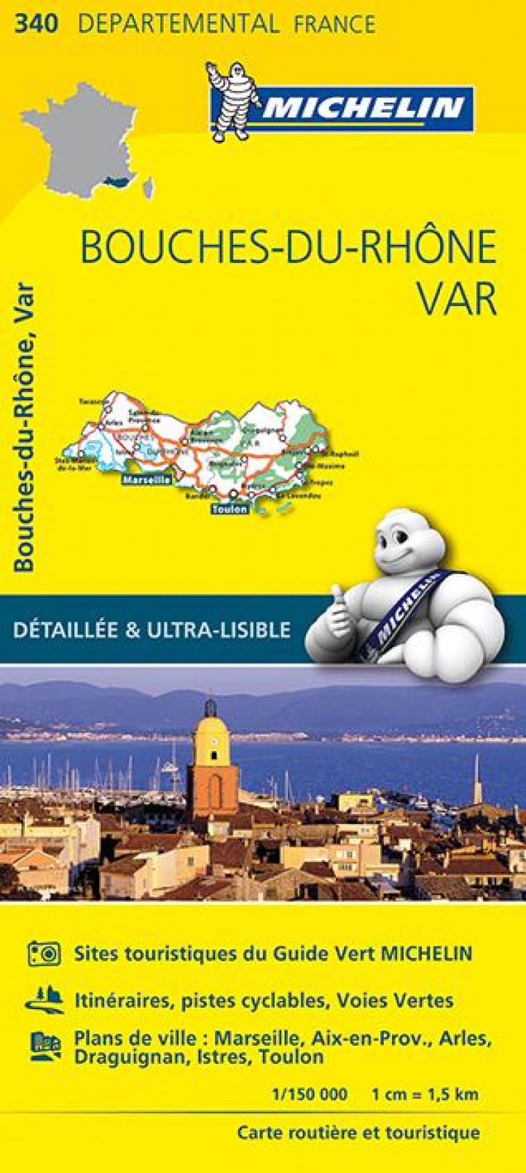 CARTE DEPARTEMENTAL MICHELIN BOUCHES-DU-RHONE, VAR - XXX - MICHELIN