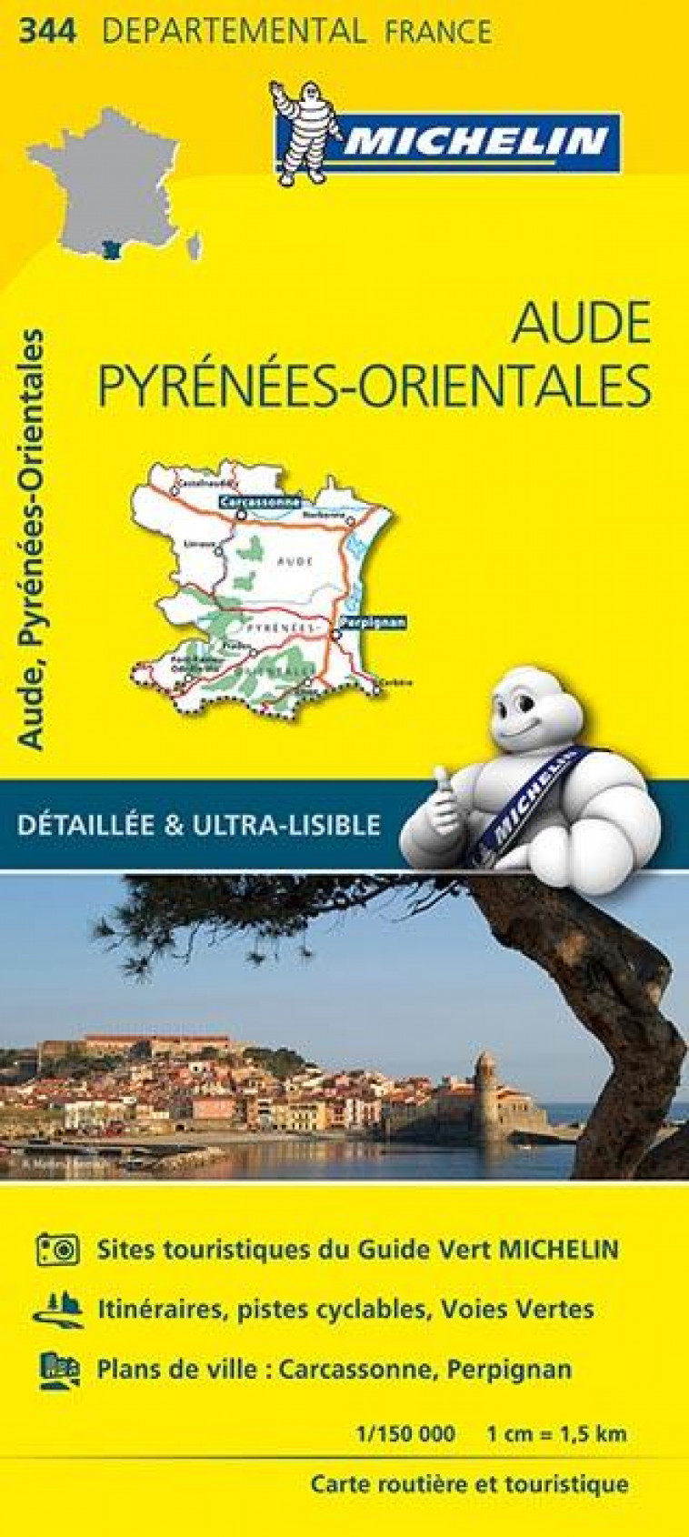 CARTE DEPARTEMENTAL MICHELIN AUDE, PYRENEES-ORIENTALES - XXX - MICHELIN