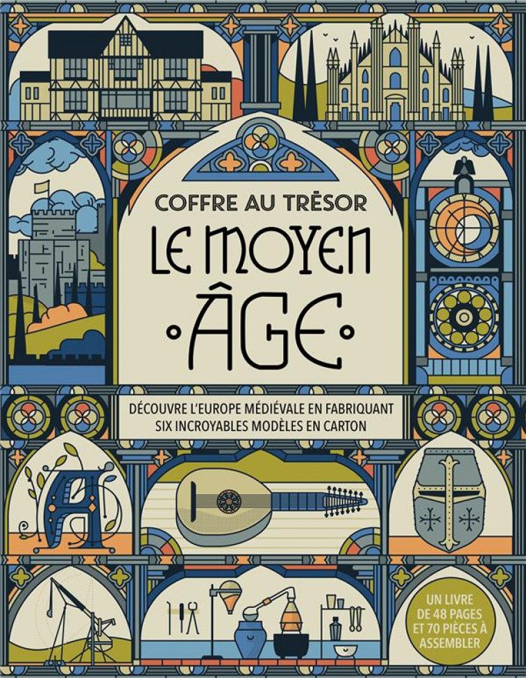 COFFRE AU TRESOR - MOYEN AGE - DECOUVRE L-EUROPE MEDIEVALE EN FABRIQUANT SIX INCROYABLES MODELES EN - DICKMANN/MUTI - GALLIMARD