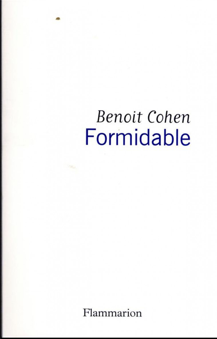 FORMIDABLE - COHEN BENOIT - FLAMMARION