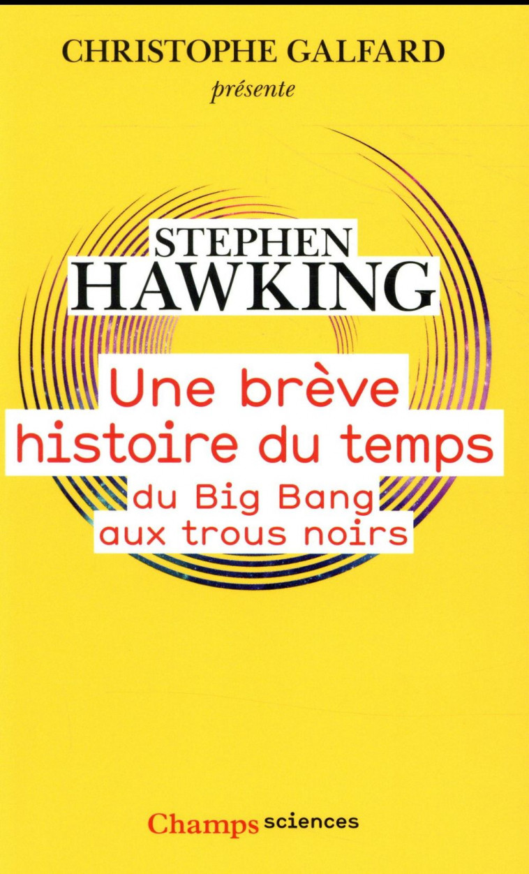 UNE BREVE HISTOIRE DU TEMPS - DU BIG BANG AUX TROUS NOIRS - HAWKING STEPHEN - Flammarion