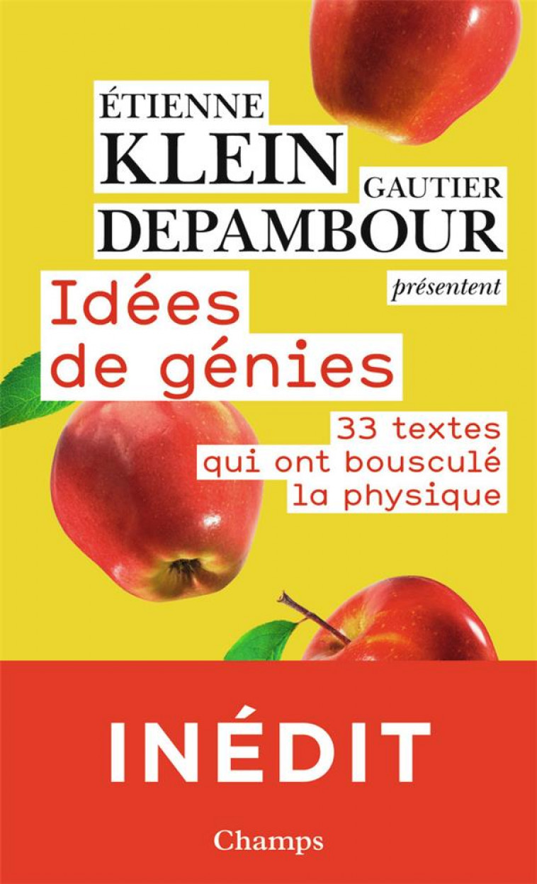 IDEES DE GENIES - 33 TEXTES QUI ONT BOUSCULE LA PHYSIQUE - KLEIN/DEPAMBOUR - FLAMMARION