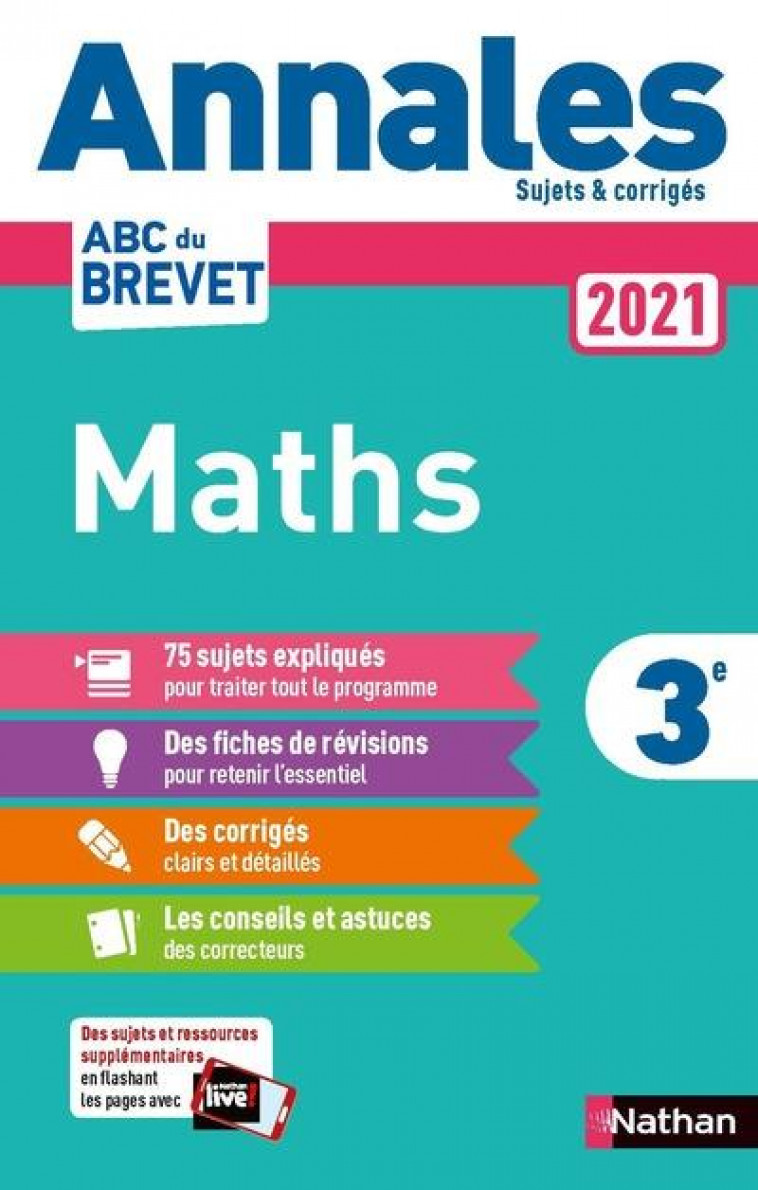 ANNALES BREVET 2021 MATHS - CORRIGE - MORA/FEUGERE - CLE INTERNAT