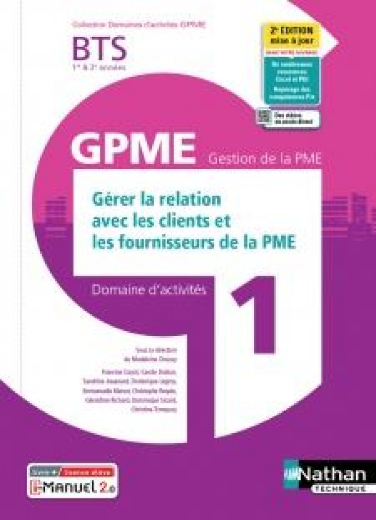 GERER RELAT CLIENTS/FOURN. BTS GESTION DE LA PME 1E/2E ANNEES (DOM ACT GPME) LIVRE + LICENCE ELEVE - CAYOT/DALZON/LEGROS - CLE INTERNAT