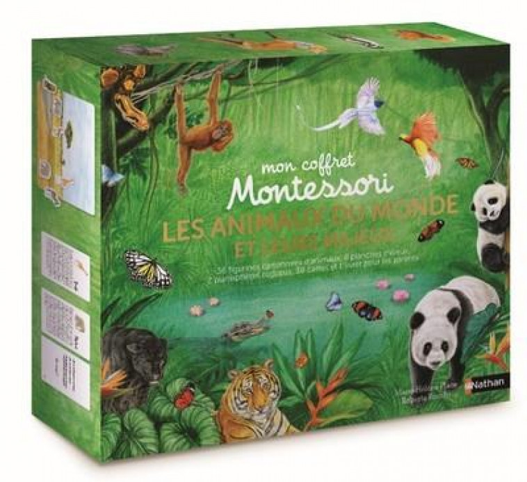 COFFRET MONTESSORI: LES ANIMAUX DU MONDE ET LEURS MILIEUX - PLACE/ROCCHI - CLE INTERNAT