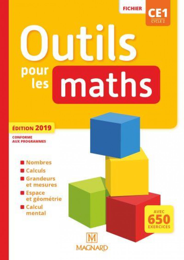 OUTILS POUR LES MATHS CE1 (2019) - FICHIER DE L-ELEVE - BESSET/DELVAUX - MAGNARD