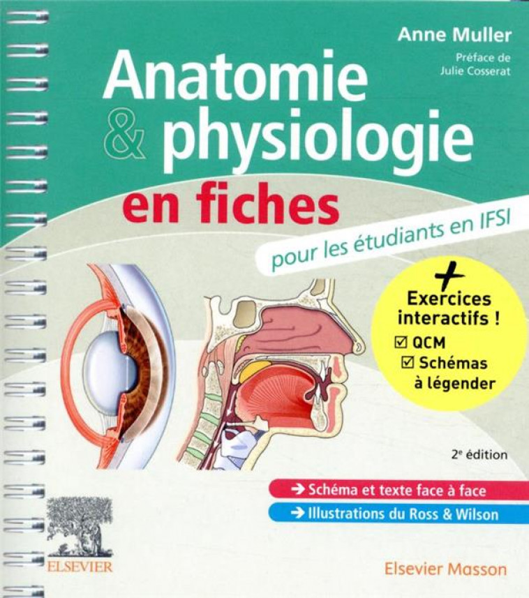 ANATOMIE ET PHYSIOLOGIE EN FICHES POUR LES ETUDIANTS EN IFSI - AVEC UN SITE INTERNET D-ENTRAINEMENTS - MULLER ANNE - MASSON