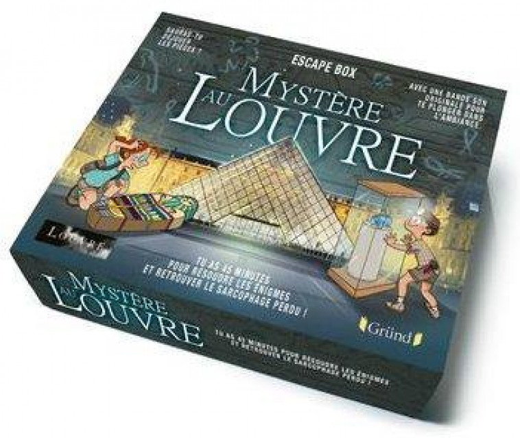 ESCAPE BOX - MYSTERE AU LOUVRE - ESCAPE GAME ENFANT DE 2 A 5 JOUEURS AVEC 40 CARTES, 1 LIVRET, 1 POS - MUSEE DU LOUVRE - NC