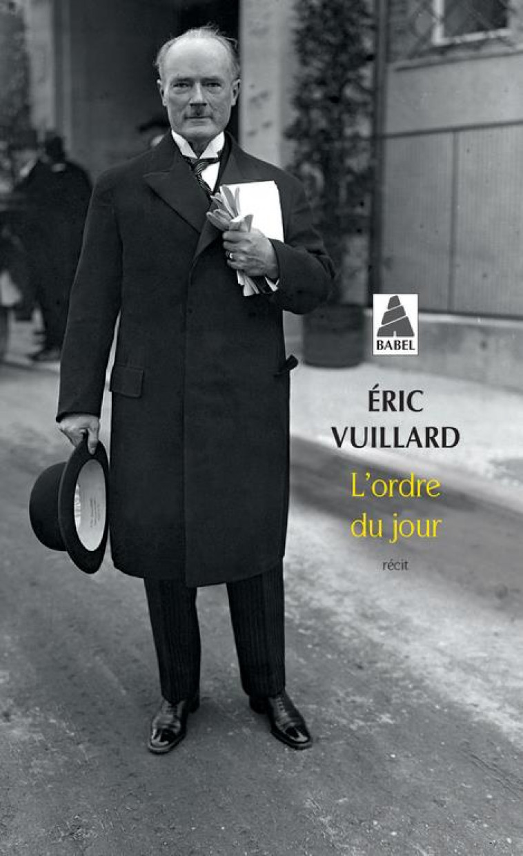 L-ORDRE DU JOUR - VUILLARD ERIC - ACTES SUD