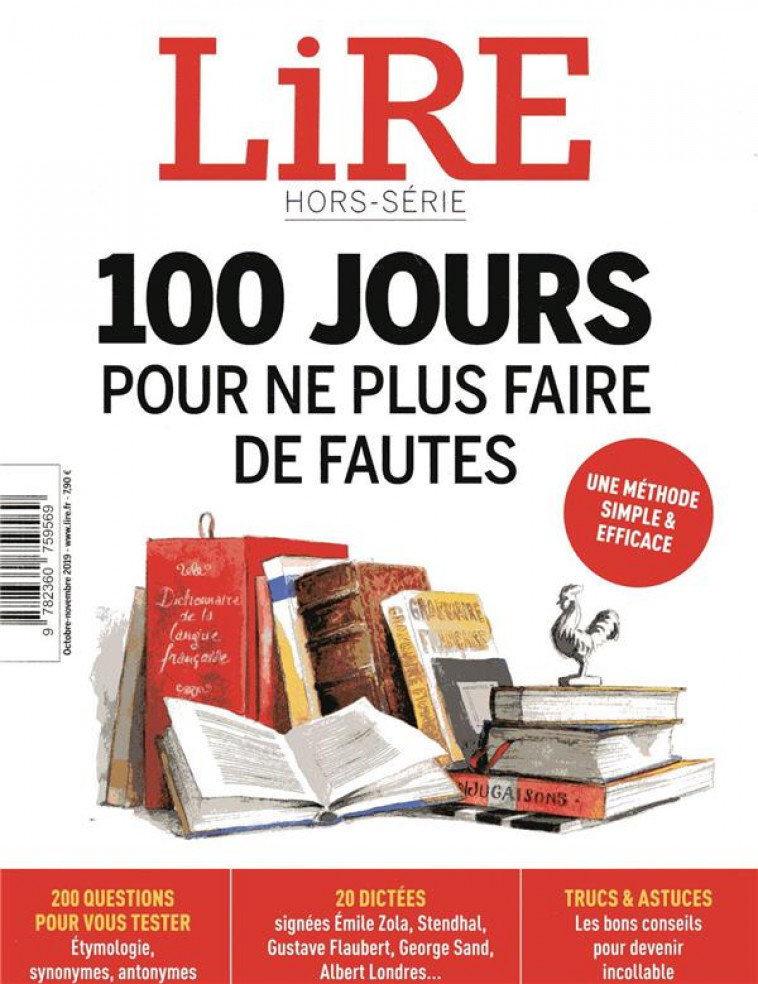 MAGAZINE LIRE HS - 100 JOURS POUR NE PLUS FAIRE DE FAUTES - SEPTEMBRE 2019 - COLLECTIF - NC