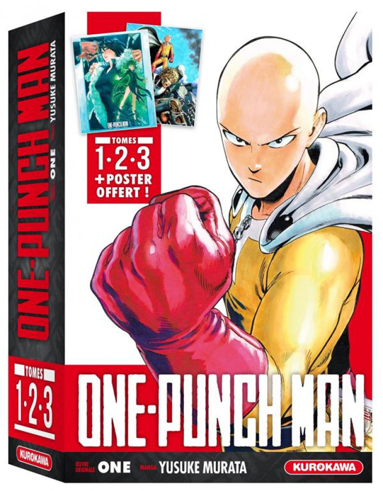 COFFRET ONE-PUNCH MAN - TOMES 1 A 3 + POSTER - MURATA/ONE - 48H BD