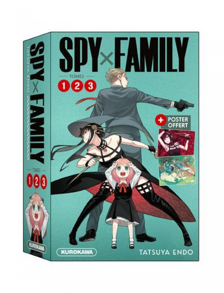 COFFRET - SPY X FAMILY - TOMES 1-2-3 + POSTER - ENDO TATSUYA - 48H BD