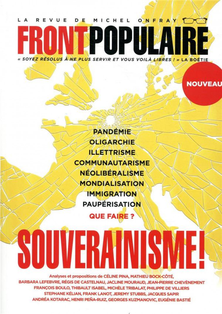 FRONT POPULAIRE - NUMERO 1 SOUVERAINISME ! - VOL01 - ONFRAY MICHEL - NC