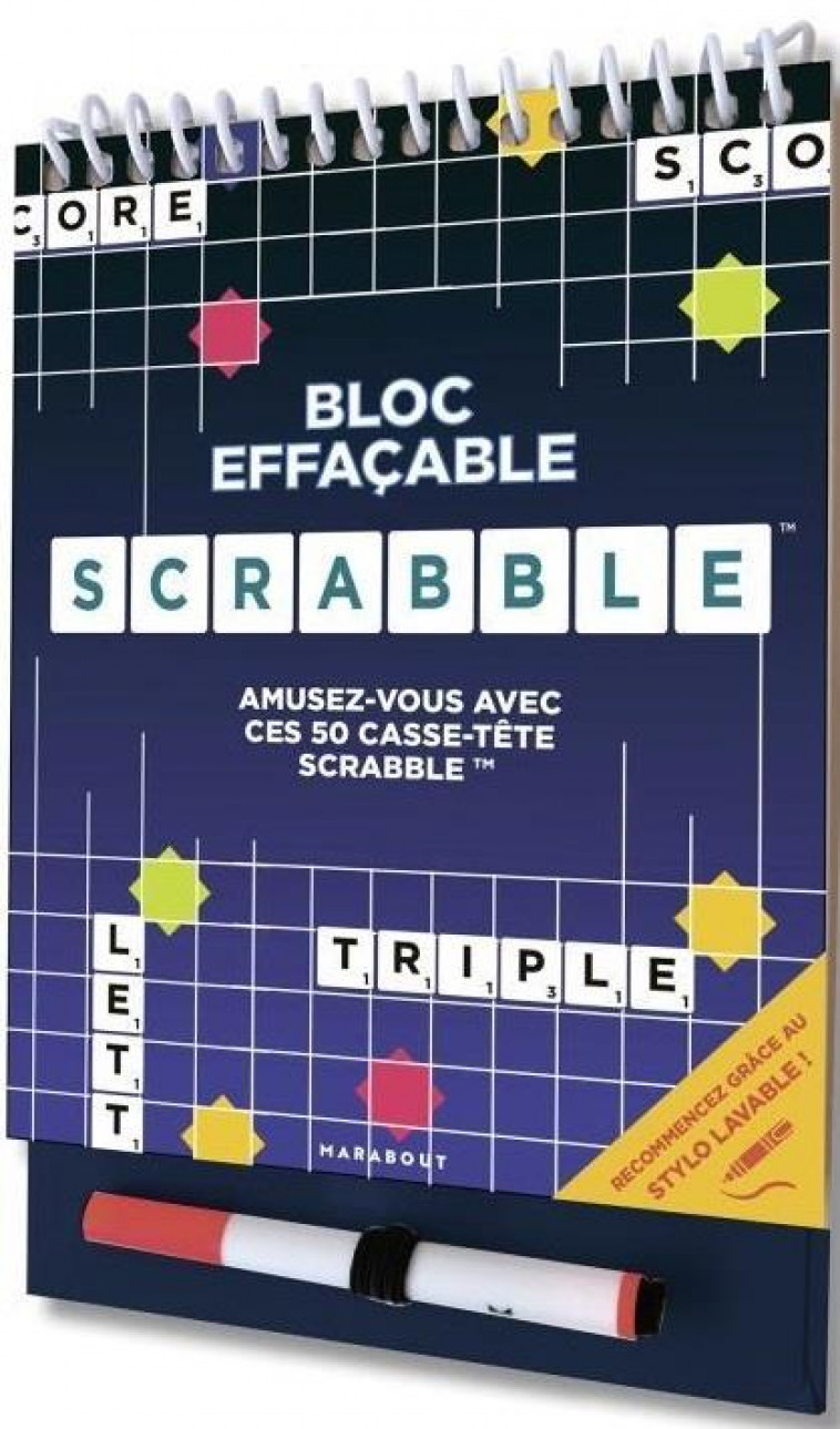 BLOC DE JEUX EFFACABLE - SCRABBLE - COLLECTIF - NC