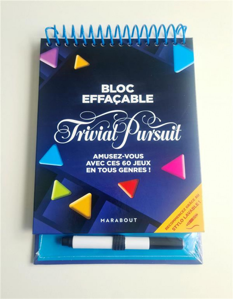 BLOC DE JEUX EFFACABLE - TRIVIAL PURSUIT - COLLECTIF - NC