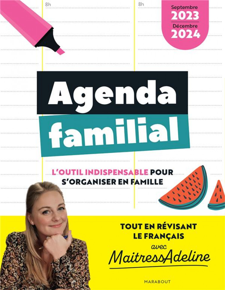 AGENDA FAMILIAL MAITRESSADELINE - SEPTEMBRE 2023 - DECEMBRE 2024 - L-OUTIL INDISPENSABLE POUR S-ORGA - MAITRESSADELINE - NC