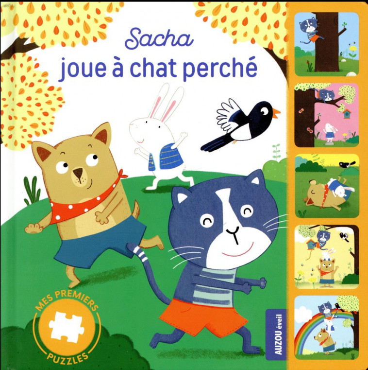 SACHA JOUE A CHAT PERCHE - RIVIERE-MOLLARD - PHILIPPE AUZOU