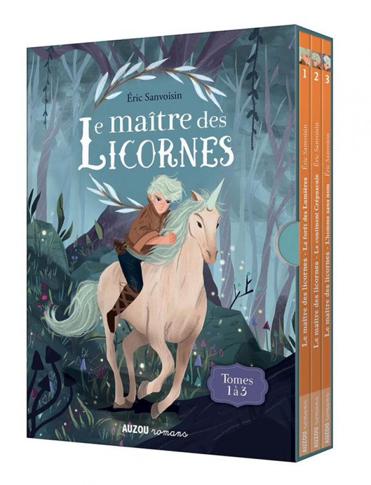 LE MAITRE DES LICORNES - T01 - COFFRET TRILOGIE LE MAITRE DES LICORNES - TOMES 1 A 3 - SANVOISIN/FRENNA - PHILIPPE AUZOU