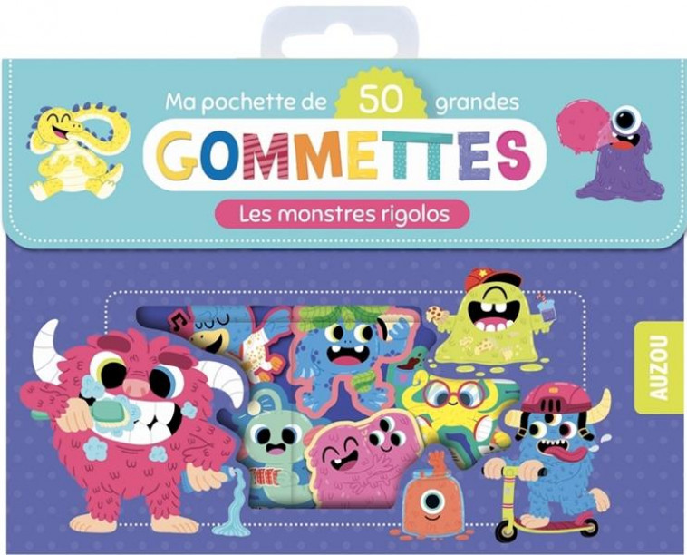 MA POCHETTE DE 50 GRANDES GOMMETTES - LES MONSTRES RIGOLOS - RENNOCKS SAM - NC