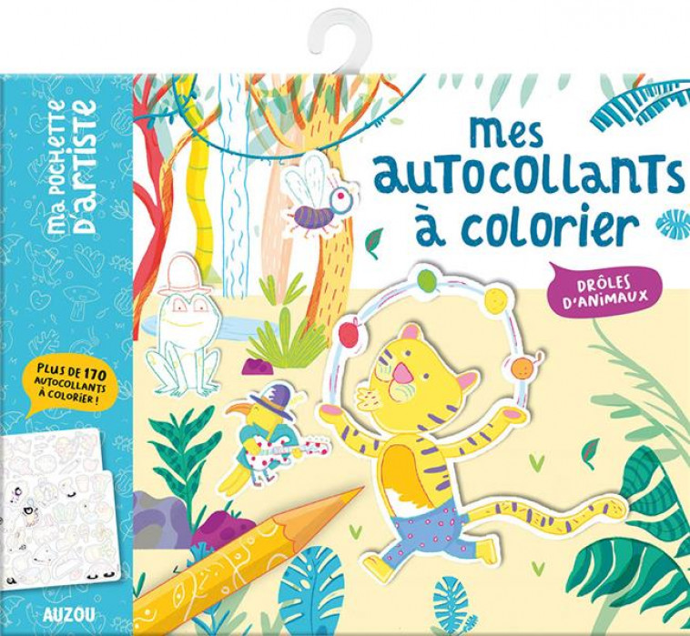 MES AUTOCOLLANTS A COLORIER - DROLES D-ANIMAUX - COCO ZOOL - NC