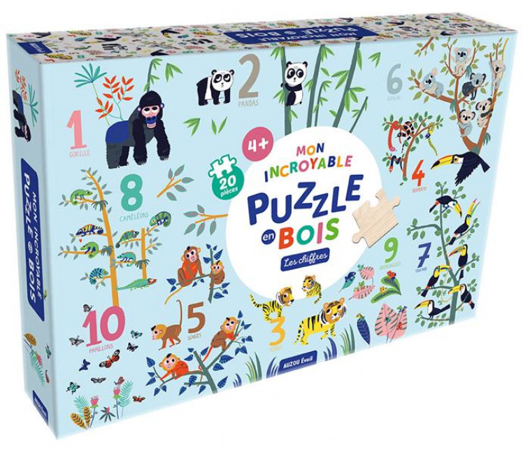 MON INCROYABLE PUZZLE EN BOIS - LES CHIFFRES - LAPEYRE EMILIE - PHILIPPE AUZOU