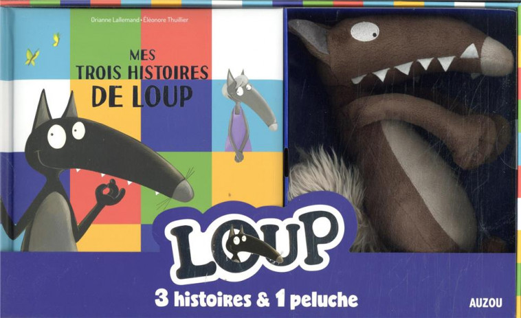 COFFRET LOUP 3 HISTOIRES & 1 PELUCHE - LALLEMAND/THUILLIER - PHILIPPE AUZOU