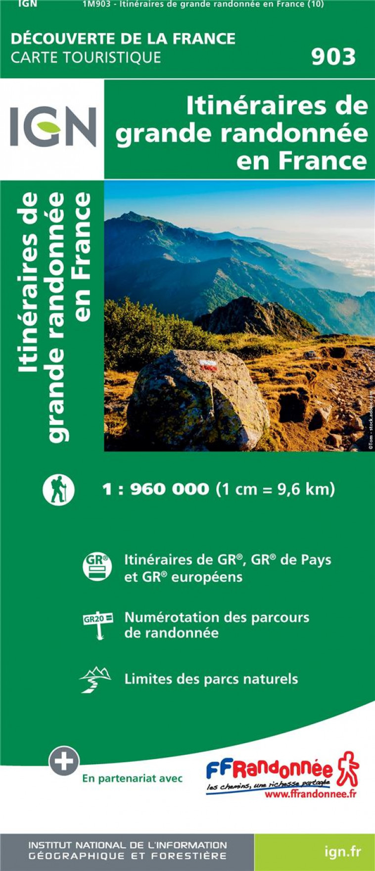 1M903 ITINERAIRES DE GRANDE RANDONNEE EN FRANCE - XXX - MICHELIN