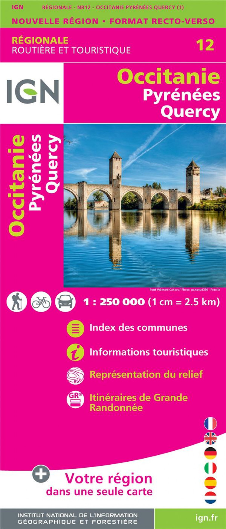 NR12 OCCITANIE (PYRENEES-QUERCY)  1/250 000 - XXX - MICHELIN