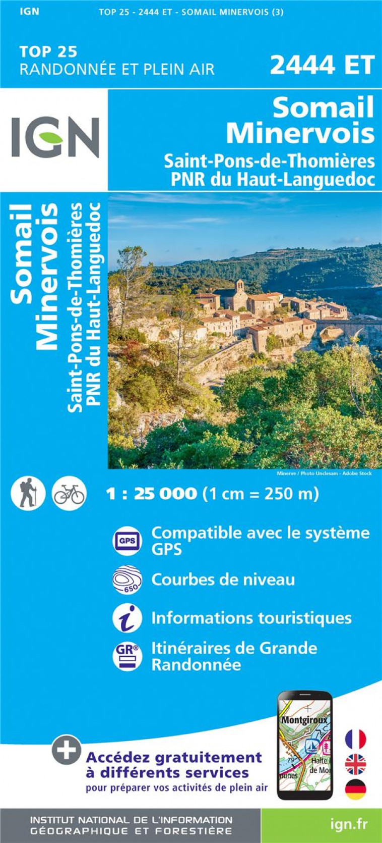 2444ET SOMAIL.MINERVOIS.SAINT-PONS-DE-THOMIERES.PN - XXX - MICHELIN