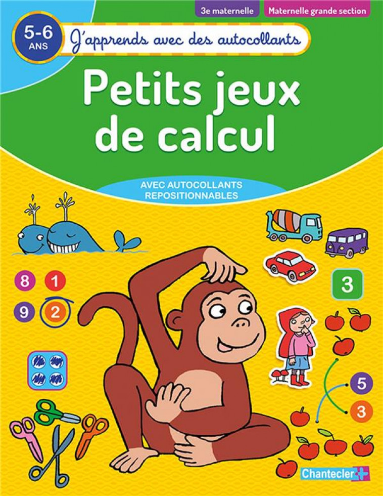 PETITS JEUX DE CALCUL (5-6 A.) - (J-APPRENDS AVEC DES AUTOCOLLANTS) - COLLECTIF - NC