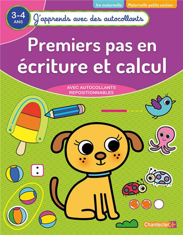 PREMIERS PAS EN ECRITURE ET CALCUL (3-4 A) - COLLECTIF - CHANTECLER