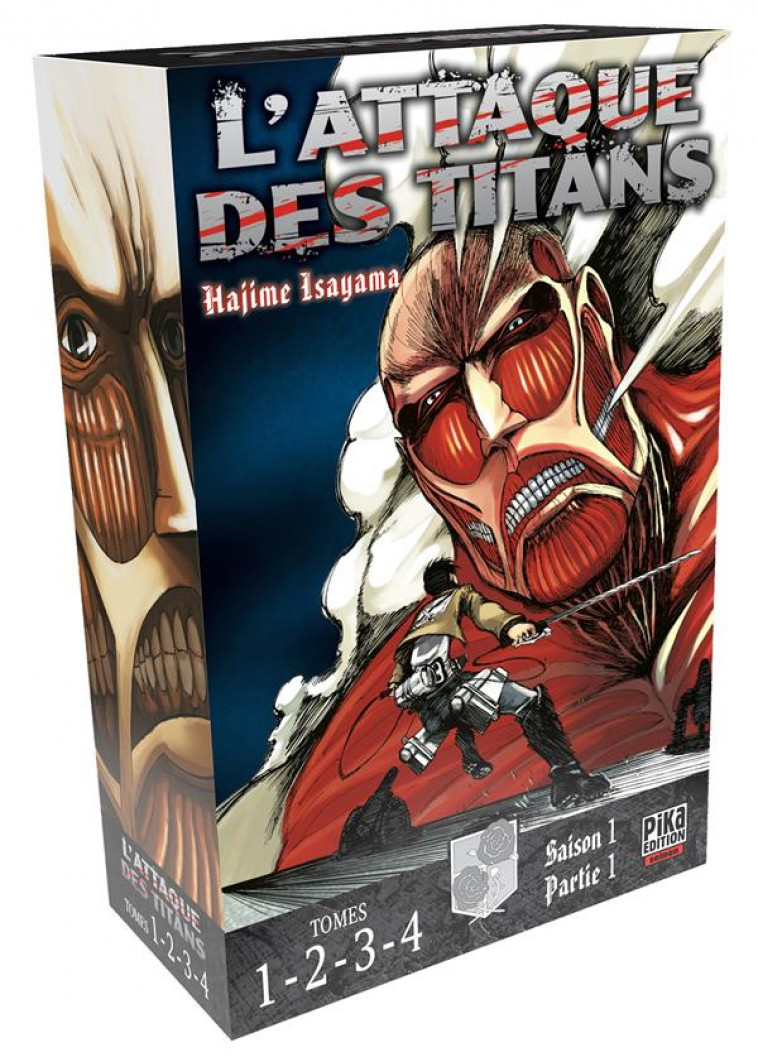 L-ATTAQUE DES TITANS - L-INTEGRALE - L-ATTAQUE DES TITANS COFFRET T01 A T04 - COFFRET 4 TOMES - ISAYAMA HAJIME - PIKA