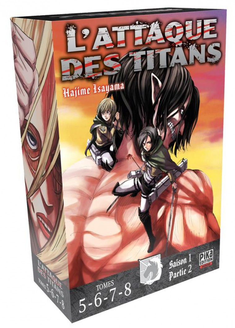 L-ATTAQUE DES TITANS - L-INTEGRALE - T02 - L-ATTAQUE DES TITANS COFFRET T05 A T08 - COFFRET 4 TOMES - ISAYAMA HAJIME - PIKA