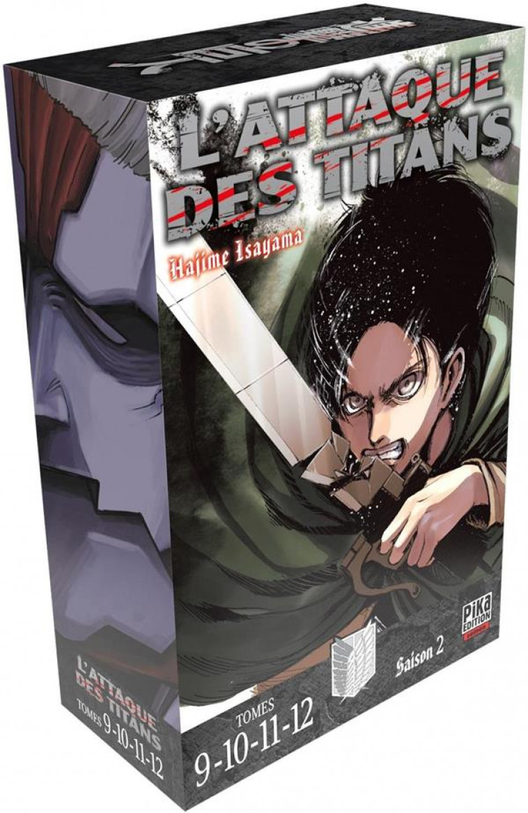 L-ATTAQUE DES TITANS - L-INTEGRALE - T03 - L-ATTAQUE DES TITANS COFFRET T09 A T12 - COFFRET 4 TOMES - ISAYAMA HAJIME - PIKA