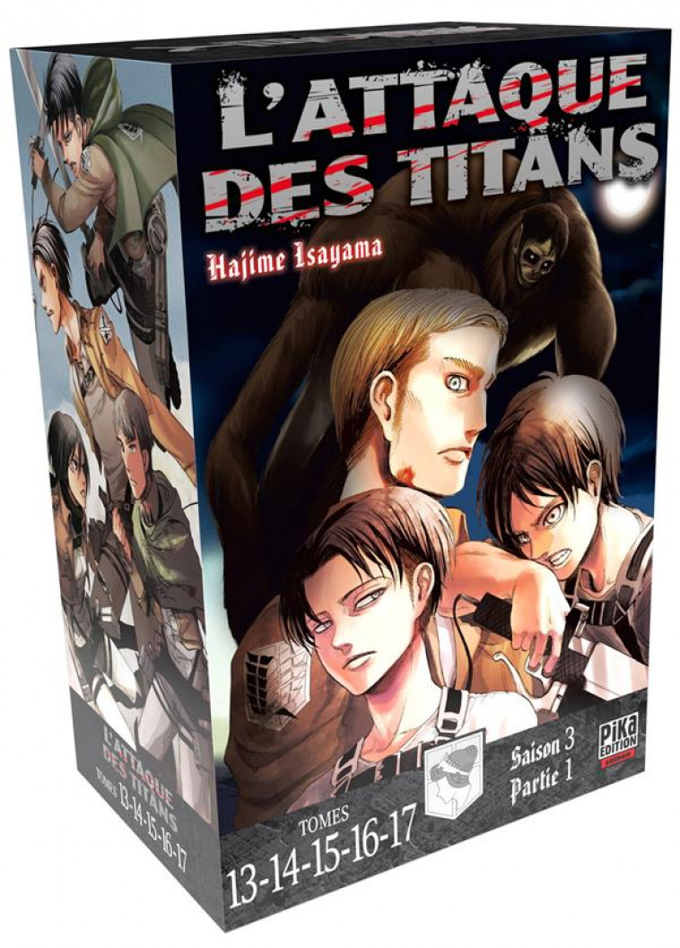 L-ATTAQUE DES TITANS - L-INTEGRALE - T04 - L-ATTAQUE DES TITANS COFFRET T13 A T17 - COFFRET 5 TOMES - ISAYAMA HAJIME - PIKA