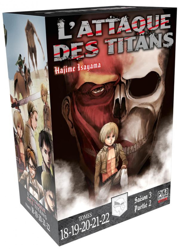 L-ATTAQUE DES TITANS - L-INTEGRALE - T05 - L-ATTAQUE DES TITANS COFFRET T18 A T22 - COFFRET 5 TOMES - ISAYAMA HAJIME - PIKA