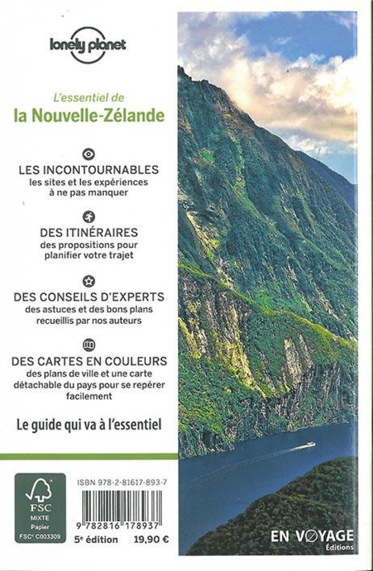 L-ESSENTIEL DE LA NOUVELLE-ZELANDE 5ED - LONELY PLANET FR - LONELY PLANET